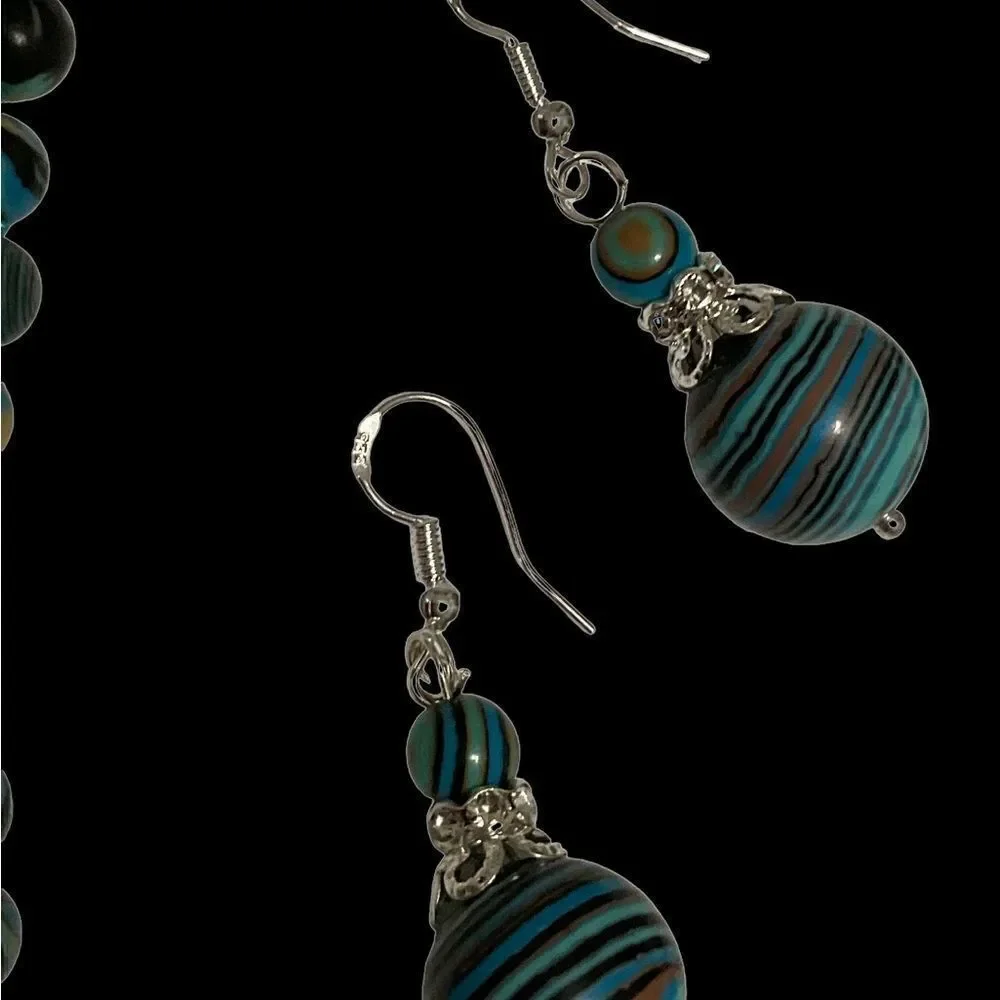 Multi Turquoise (Calcilica) Necklace Earring Set NWT Black Friday sale!